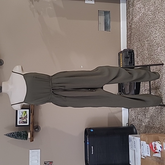 Lily Rose Pants - Green Jumpsuit